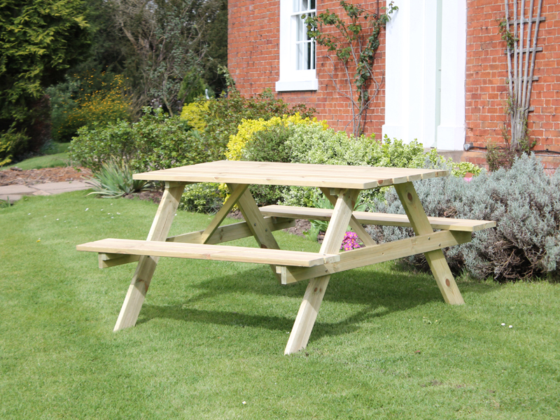 Product photograph of Picnic Table 1 5m from The Garden Furniture Centre Ltd