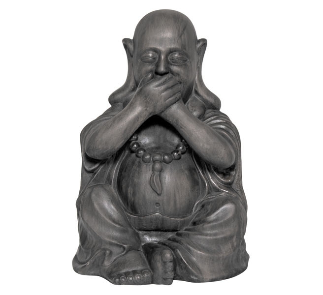 Product photograph of Buddha Speak No Evil Garden Ornament from The Garden Furniture Centre Ltd