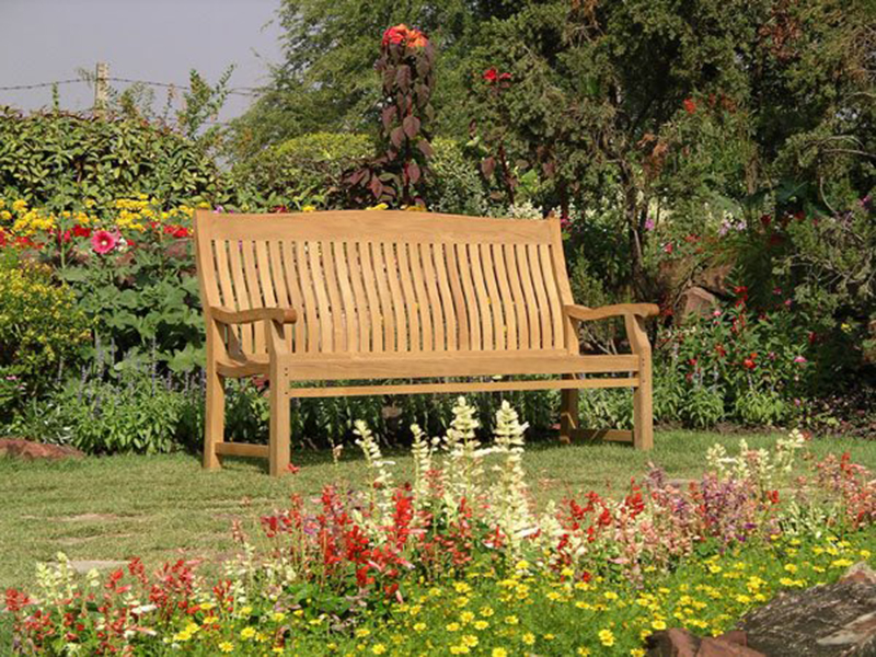 Product photograph of Malvern Teak Bench 180cm Fsc Certified from The Garden Furniture Centre Ltd