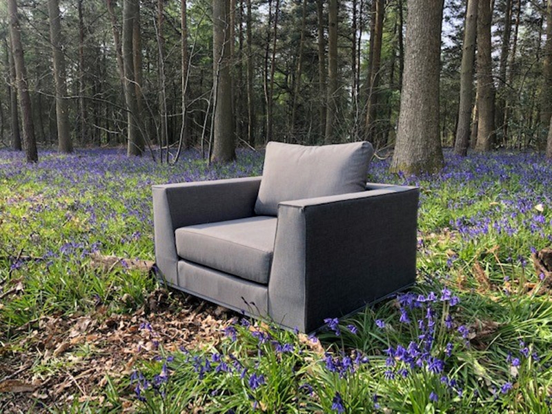 Product photograph of Sicilie Lounge Armchair Anthracite Frame from The Garden Furniture Centre Ltd