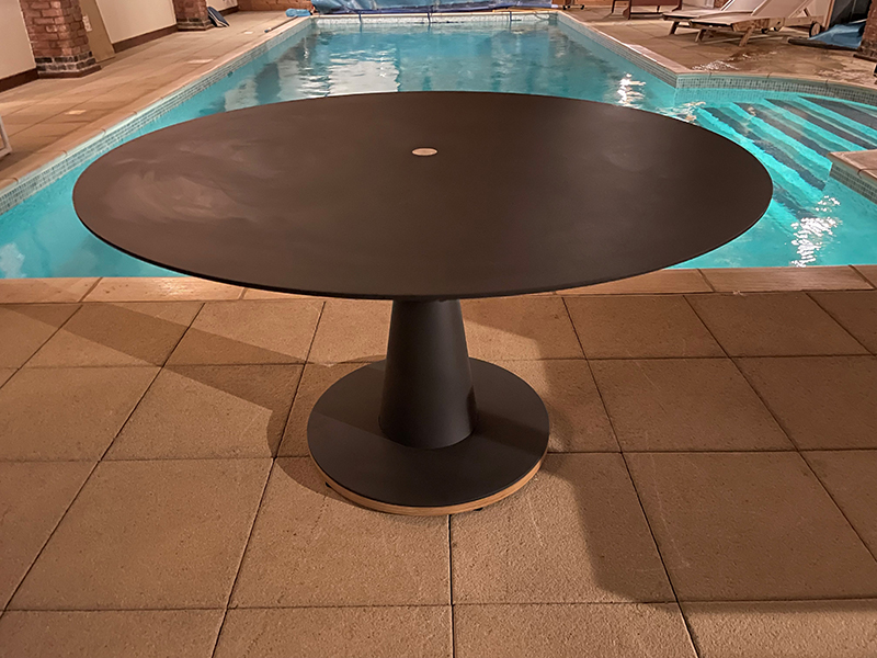 Product photograph of Milan Round Dining Table from The Garden Furniture Centre Ltd