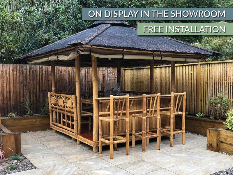 Product photograph of Bamboo Gazebo Bar from The Garden Furniture Centre Ltd