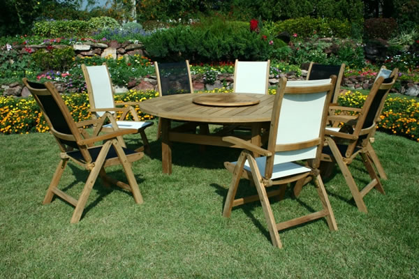 Product photograph of Tnt 8 Recliner Set And 2 1m Chunky Table from The Garden Furniture Centre Ltd