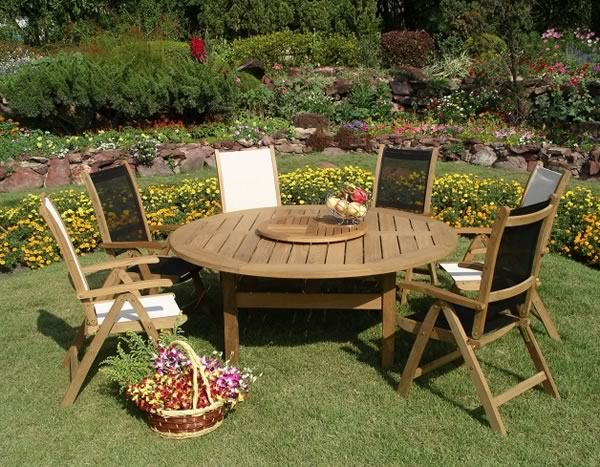 Product photograph of Tnt 6 Recliner Set And 1 8m Chunky Table from The Garden Furniture Centre Ltd