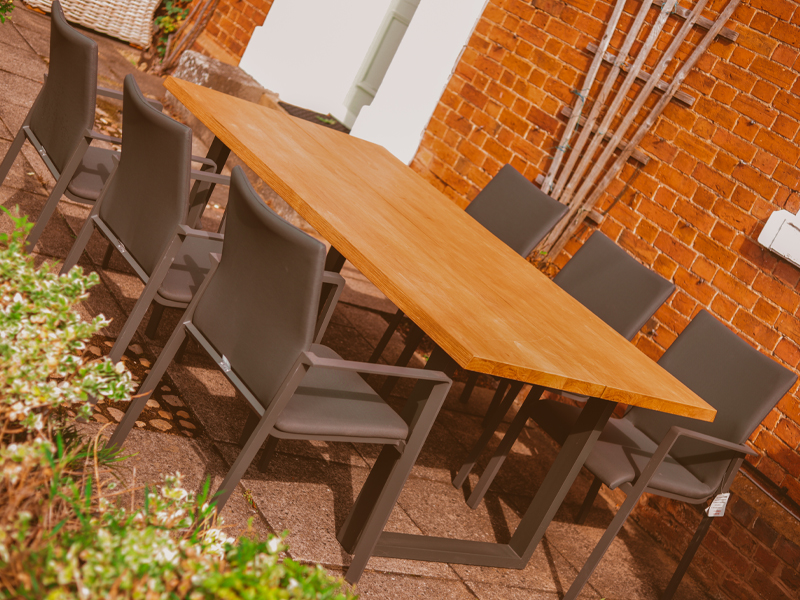 Product photograph of Edge Sense 6 Chair Dining Set Fsc Certified from The Garden Furniture Centre Ltd