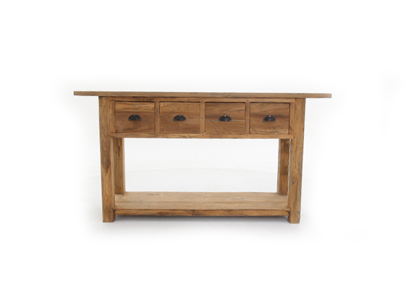 Product photograph of Rustic Teak Console Table from The Garden Furniture Centre Ltd