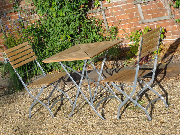 Product photograph of Clarence Two Chair Dining Set Fsc Certified from The Garden Furniture Centre Ltd