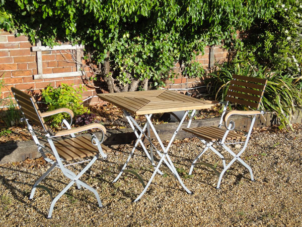 Product photograph of Clarence Luxury Two Chair Dining Set Fsc Certified from The Garden Furniture Centre Ltd