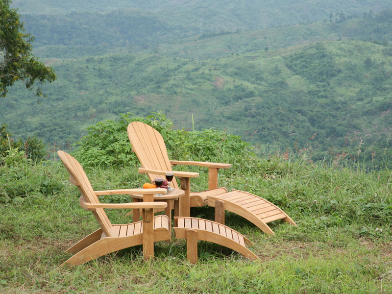 Product photograph of Double Adirondack Chair Set from The Garden Furniture Centre Ltd