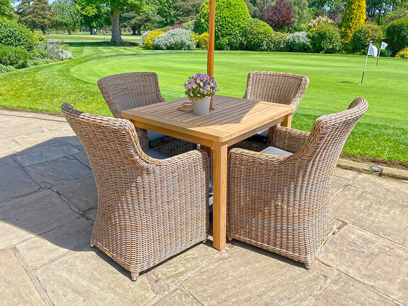 Product photograph of Adonis 4 Chair Dining Set from The Garden Furniture Centre Ltd