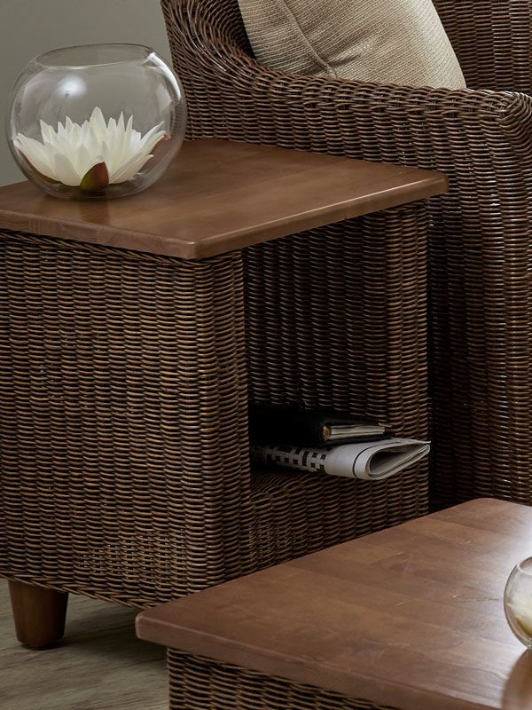 Product photograph of Mgm Aintree Side Table Soft Java from The Garden Furniture Centre Ltd