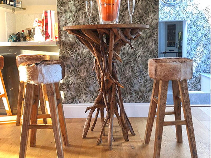Product photograph of Baka Bar Set Two Stools from The Garden Furniture Centre Ltd