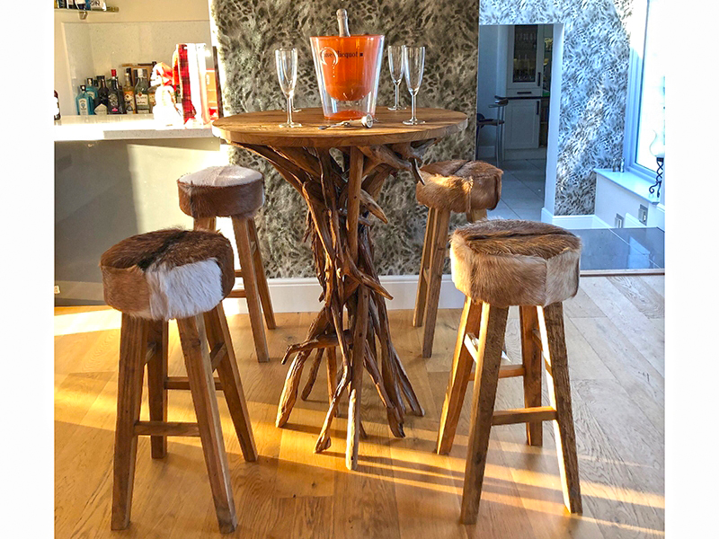 Product photograph of Baka Bar Set Four Stools from The Garden Furniture Centre Ltd