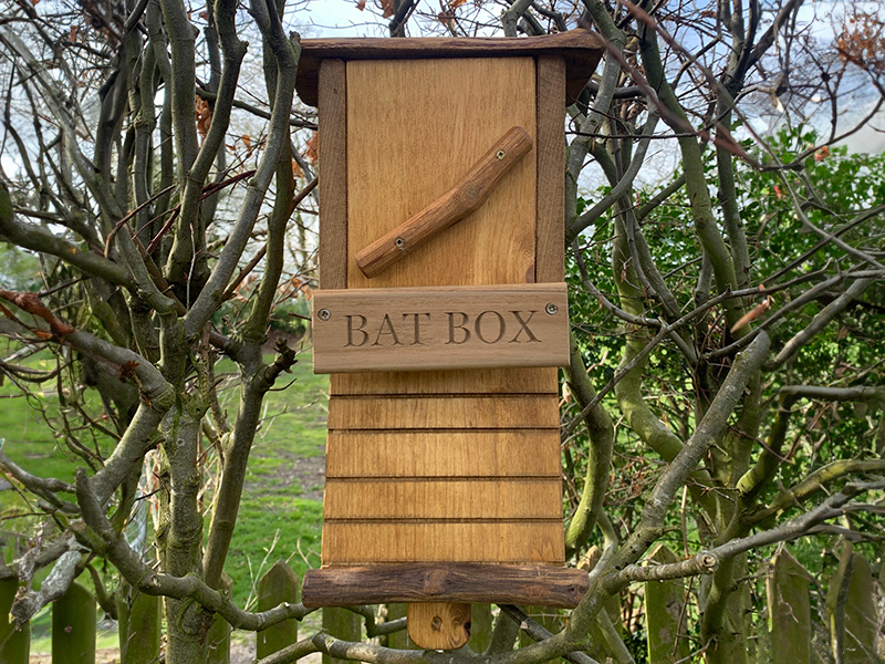 Product photograph of Rustic Oak Bat Box from The Garden Furniture Centre Ltd