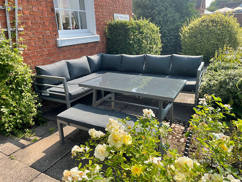 Product photograph of Blakes Corner Sofa Set June Offer Free Parasol from The Garden Furniture Centre Ltd