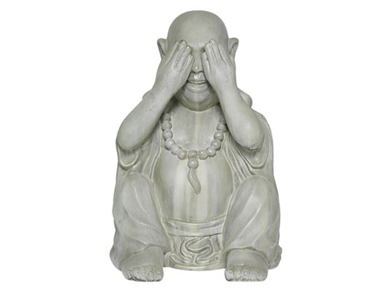 Product photograph of Buddha See No Evil Garden Ornament from The Garden Furniture Centre Ltd