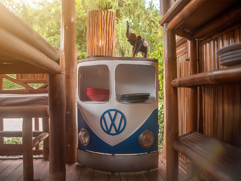 Product photograph of Indian Vw Bus Bar Cabinet Blue from The Garden Furniture Centre Ltd