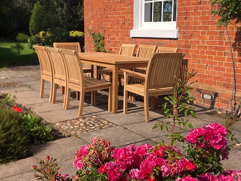 Product photograph of Chelsea 8 Chair Dining Set from The Garden Furniture Centre Ltd