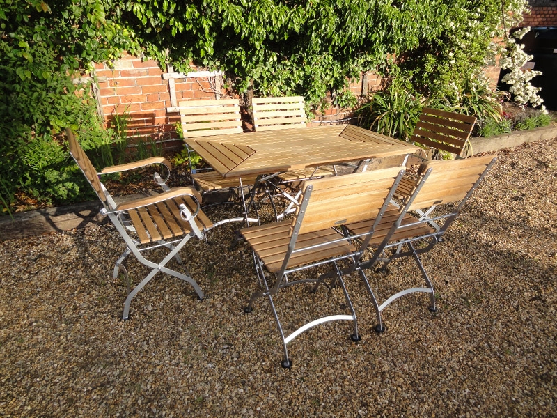 Product photograph of Clarence Rectangular Dining Set Fsc Certified from The Garden Furniture Centre Ltd