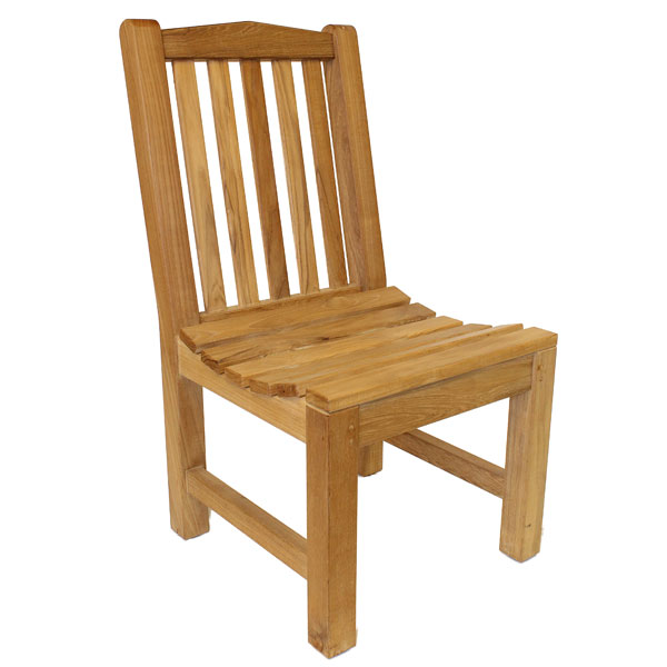 Product photograph of Classic Teak Diner Chair from The Garden Furniture Centre Ltd
