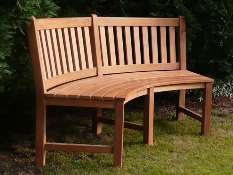 Product photograph of Contour Teak Bench Fsc Certified from The Garden Furniture Centre Ltd