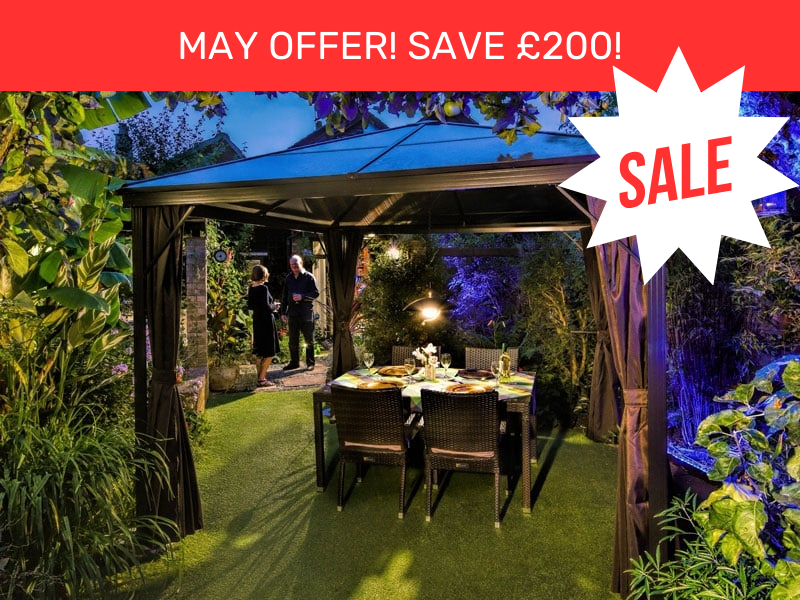 Four Seasons Junior Gazebo 3 x 3m - May offers from The Garden Furniture Centre