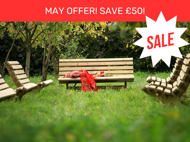 Product photograph of Lilly Bench 1 5m Fsc Certified May Offers from The Garden Furniture Centre Ltd