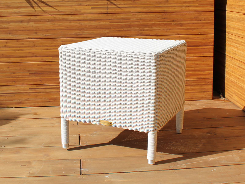 Product photograph of Eco Loom Side Table - White from The Garden Furniture Centre Ltd