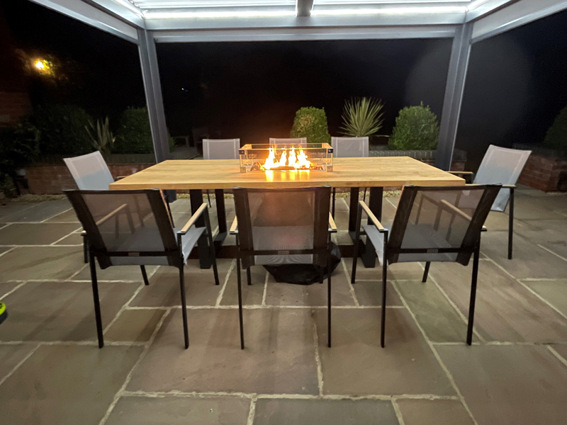 Product photograph of Edge Teak 8 Chair Set Fsc Certified from The Garden Furniture Centre Ltd