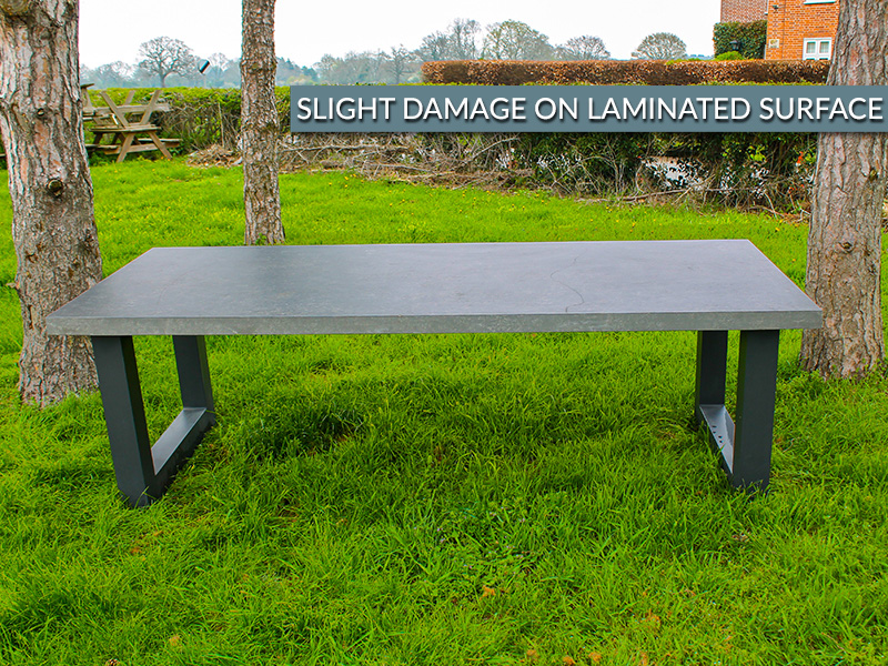 Product photograph of Damaged Stelvio Ceramic 2 4m Dining Table Life Range from The Garden Furniture Centre Ltd