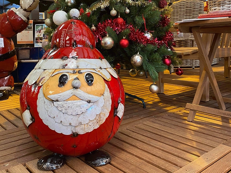 Product photograph of Festive Large Santa With Beverage Tub from The Garden Furniture Centre Ltd