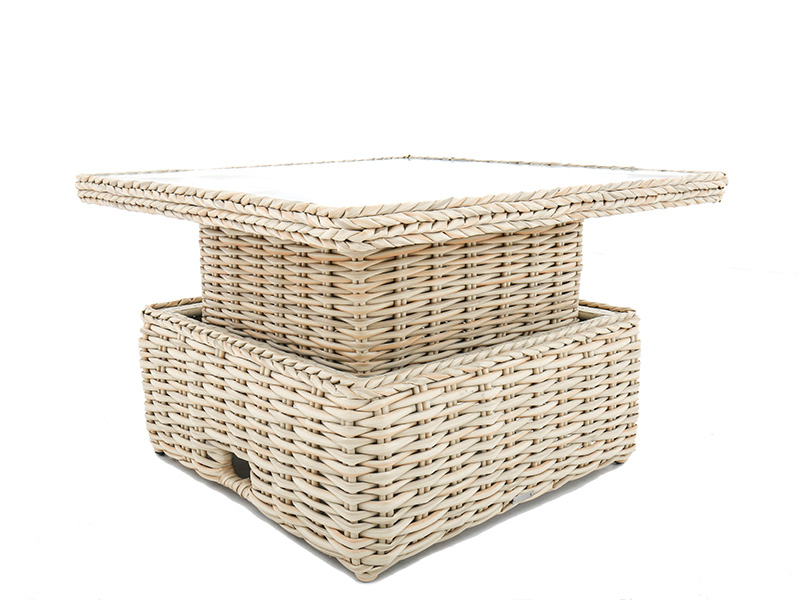 Product photograph of Fiji Extending Coffee Table - Square from The Garden Furniture Centre Ltd