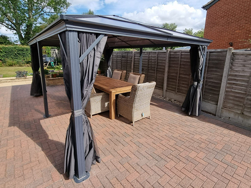 Product photograph of Replacement Curtains Four Seasons Sedona Gazebo 3 65 X 4 86m from The Garden Furniture Centre Ltd