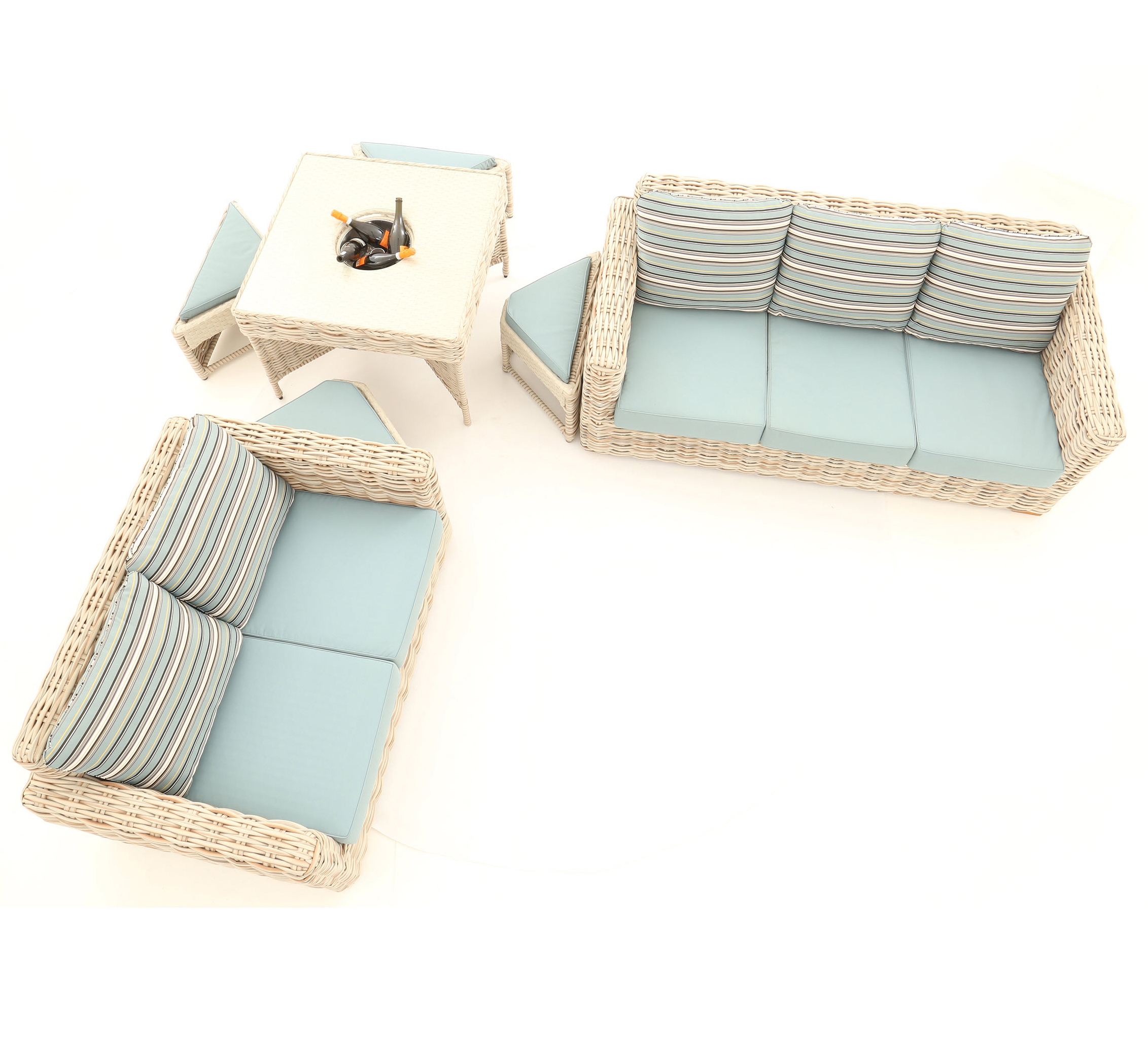 Product photograph of Fiji Corner Table Sofa Set from The Garden Furniture Centre Ltd