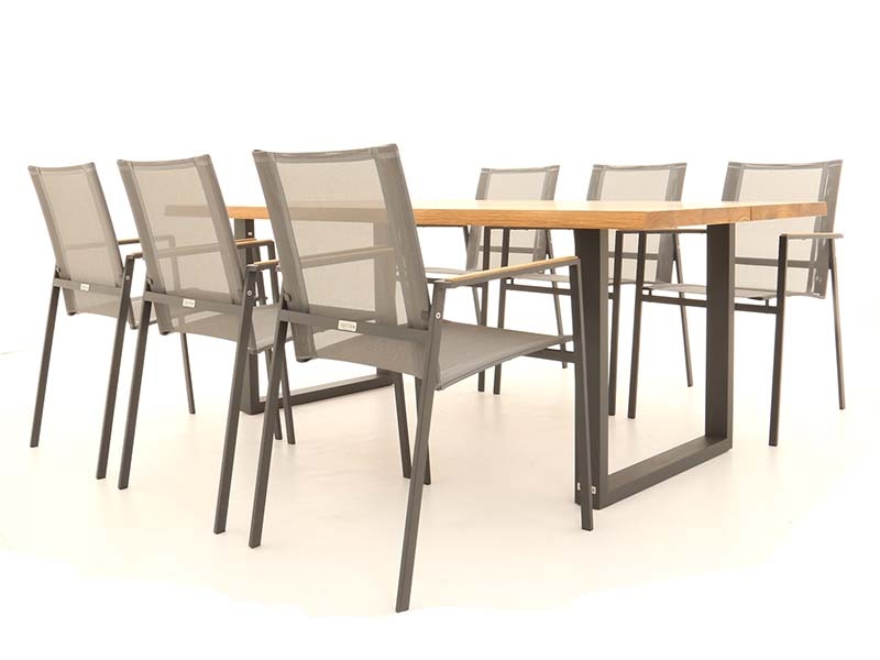 Product photograph of Edge Marbella 6 Chair Dining Set Fsc Certified from The Garden Furniture Centre Ltd