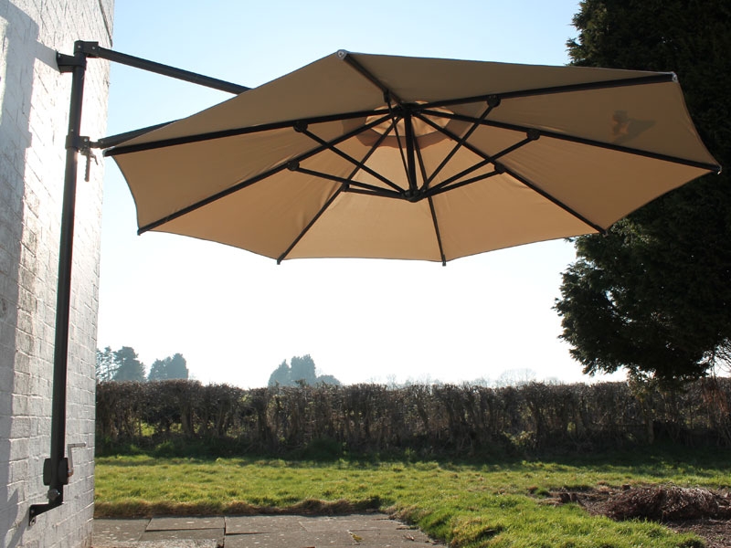 Product photograph of Canopy Only For Turino Wall Parasol Beige from The Garden Furniture Centre Ltd