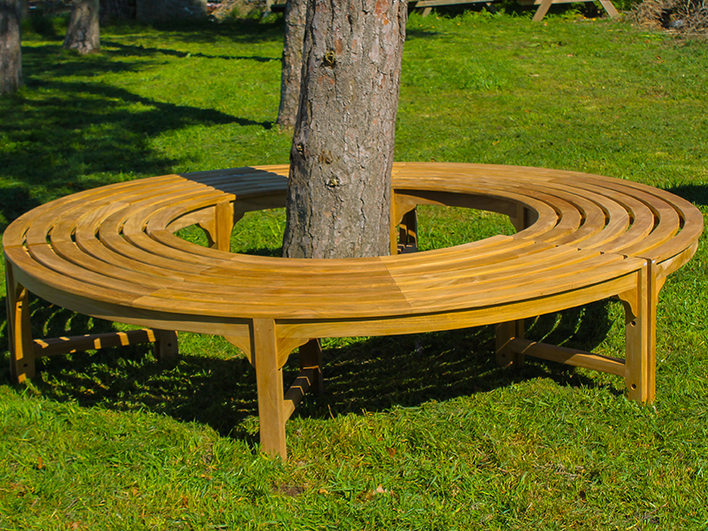 Product photograph of Backless Contour Tree Bench from The Garden Furniture Centre Ltd