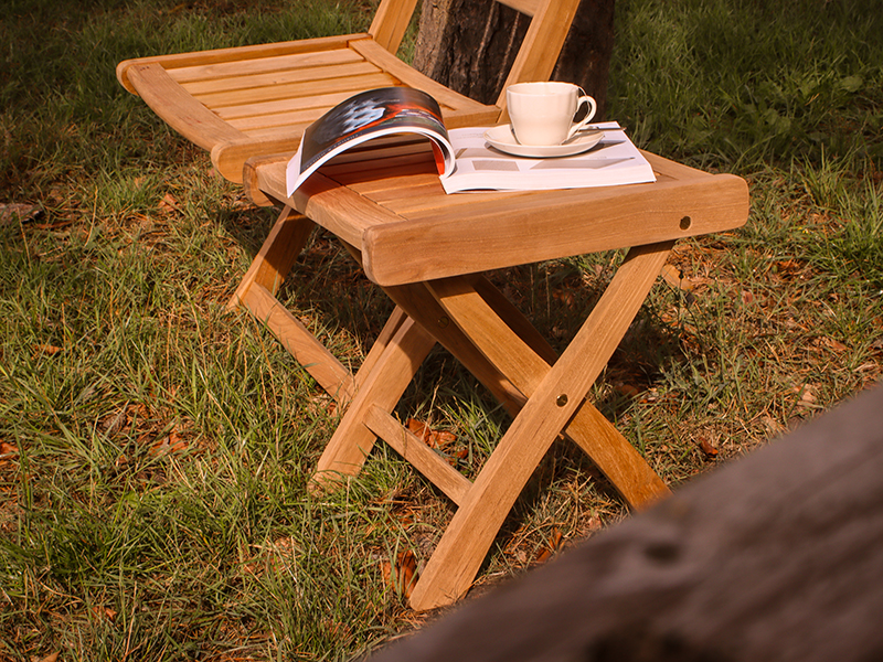 Product photograph of Sandhurst Folding Footstool Coffee Table from The Garden Furniture Centre Ltd