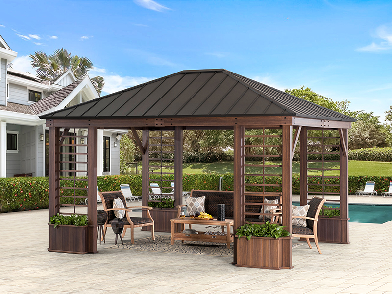 Product photograph of Winchester Hard Top Gazebo from The Garden Furniture Centre Ltd