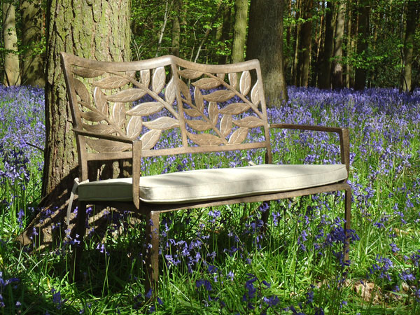 Product photograph of Leaf Bench from The Garden Furniture Centre Ltd