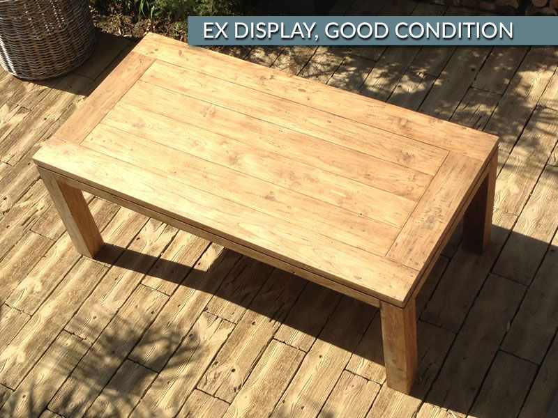 Product photograph of York 2 8m Large Teak Dining Table - Ex Display from The Garden Furniture Centre Ltd