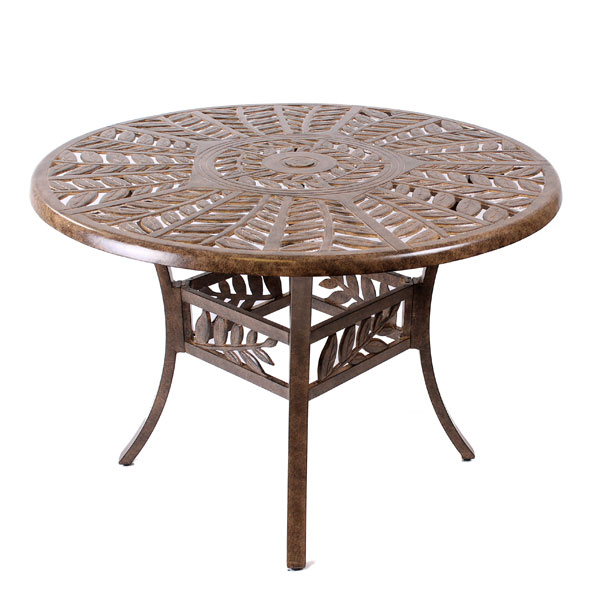 Product photograph of Leaf 106cm Dia Table from The Garden Furniture Centre Ltd
