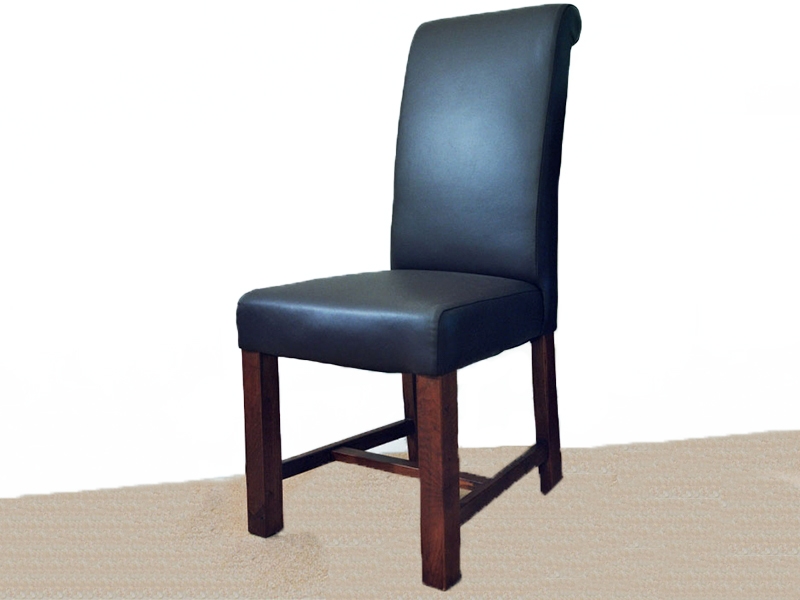 Product photograph of Leather Oak Chair from The Garden Furniture Centre Ltd