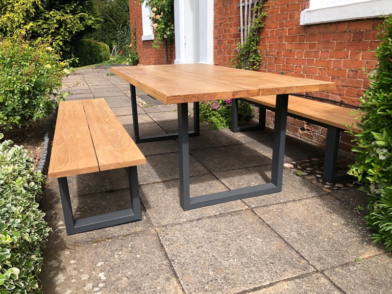 Product photograph of Edge Table Set Fsc Certified from The Garden Furniture Centre Ltd