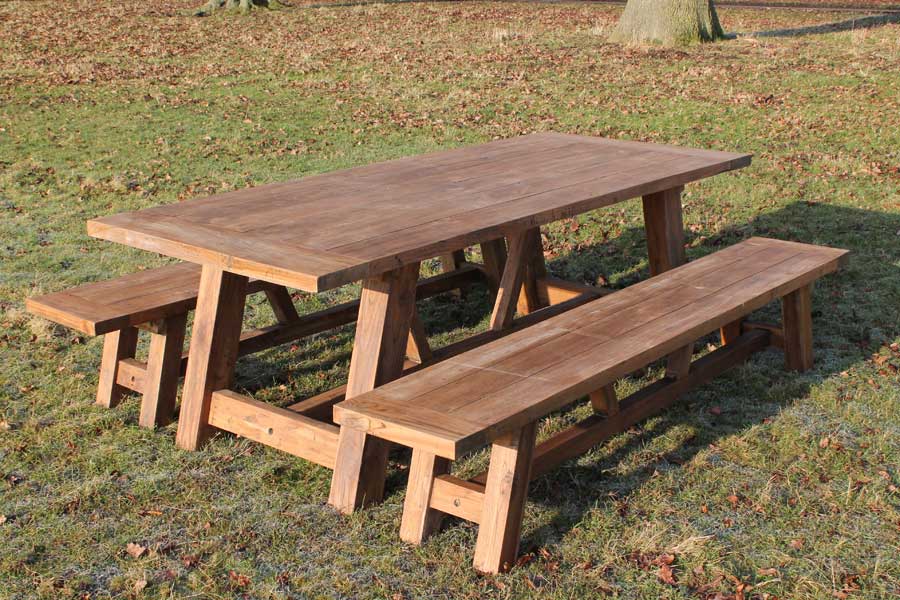 Product photograph of Lombok Bench Set from The Garden Furniture Centre Ltd