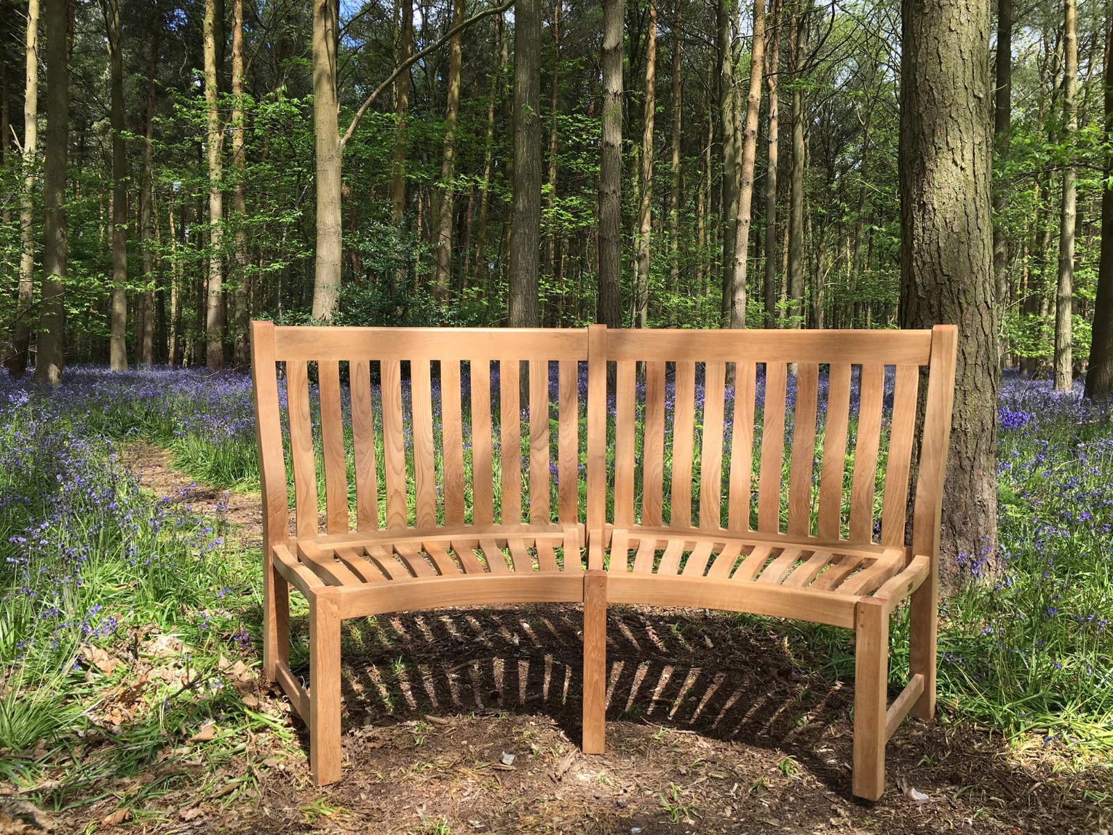 Product photograph of Malvern Curved Bench Fsc Certified from The Garden Furniture Centre Ltd