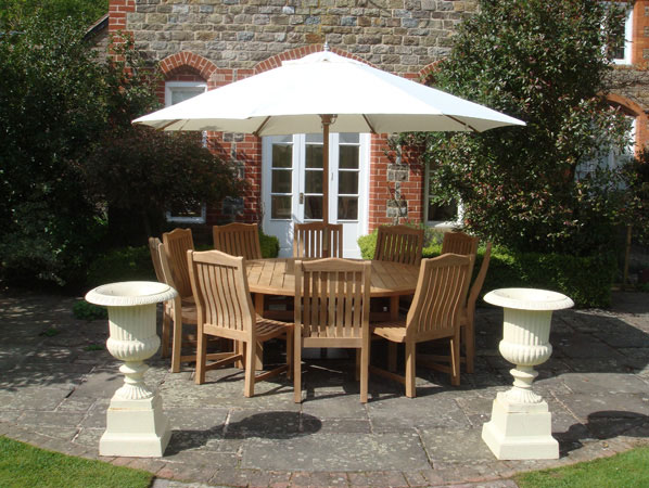 Product photograph of Malvern Teak 10 Chair Dining Set Fsc Certified from The Garden Furniture Centre Ltd