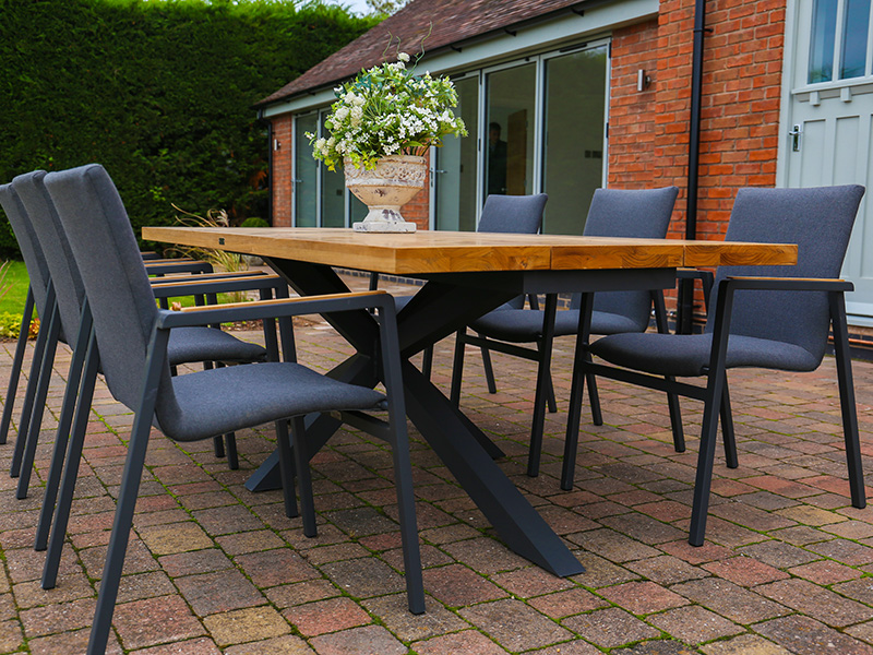 Product photograph of Mandalay 6 Chair Dining Set from The Garden Furniture Centre Ltd