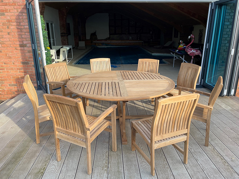 Product photograph of Marley 8 Chair Dining Set from The Garden Furniture Centre Ltd