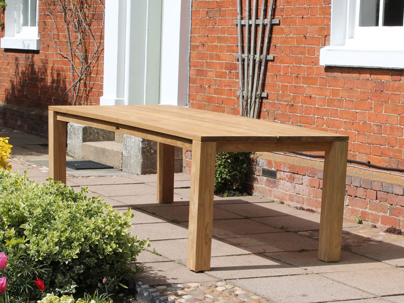 Product photograph of Mayfair 2 4m Teak Table Fsc Certified from The Garden Furniture Centre Ltd